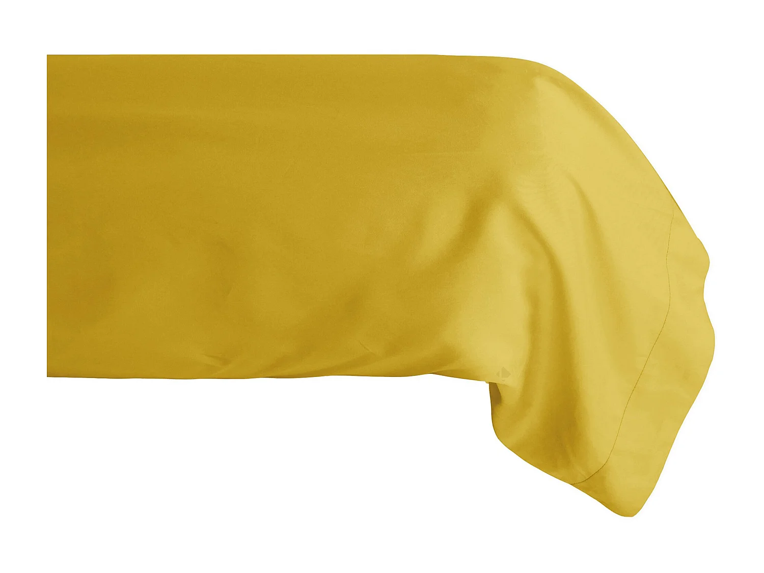Taie de traversin 43x190 cm percale de coton MANOIR jaune Moutarde