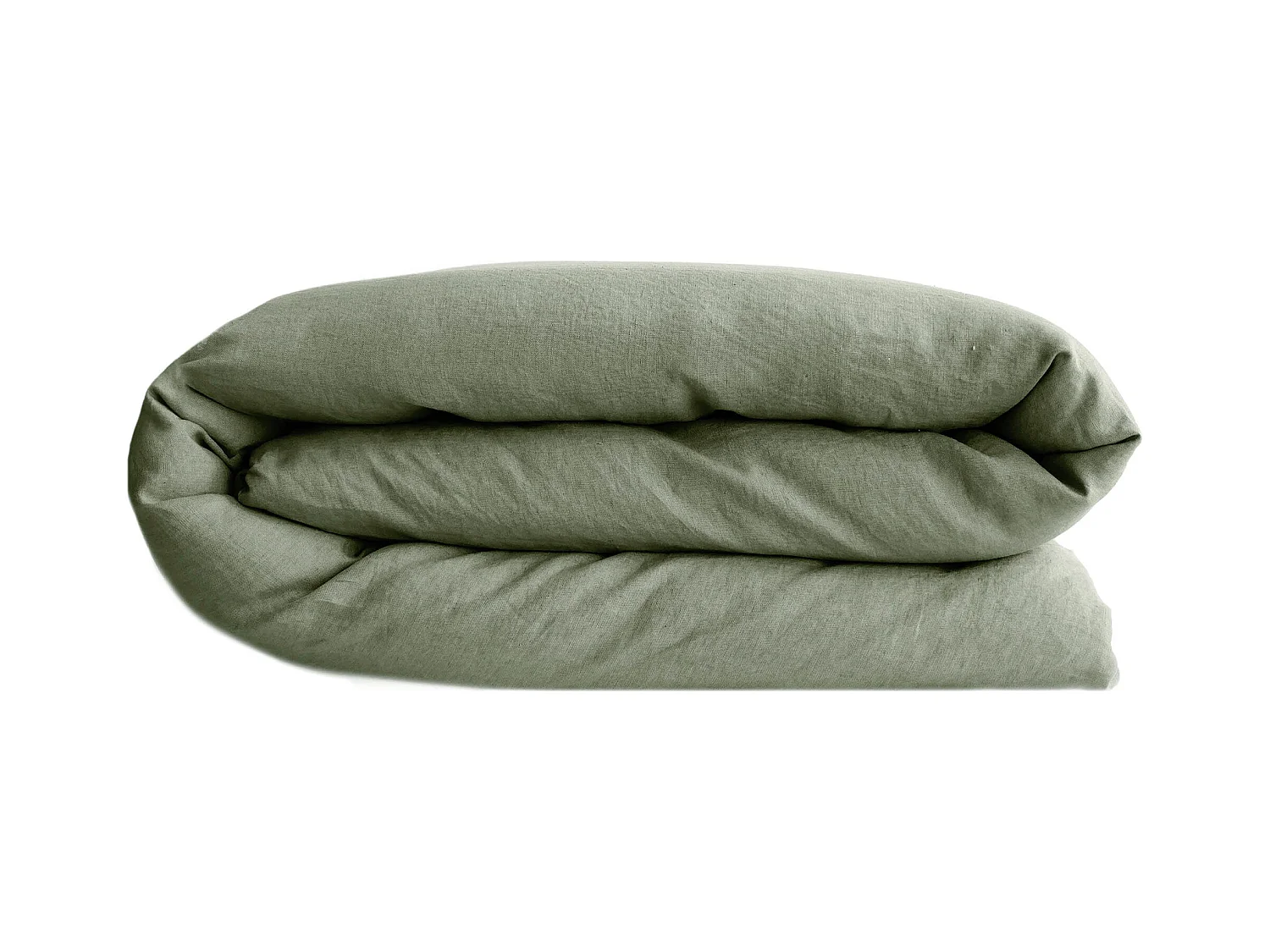 Housse de couette 240x220 cm pur coton lavé PALACE vert sauge