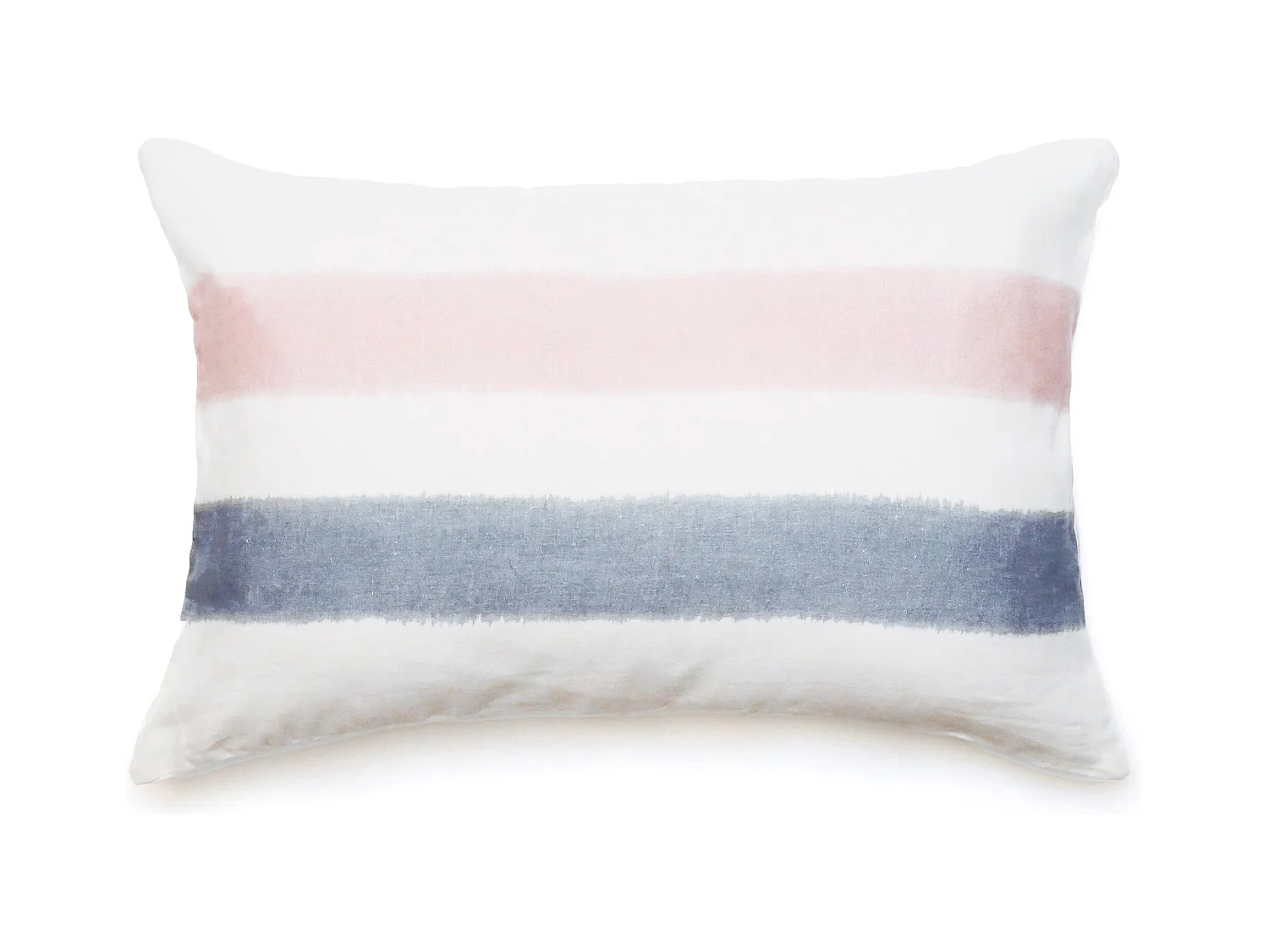 Housse de coussin 40x60 cm Aria lin lavé doublé coton Rose-Orage
