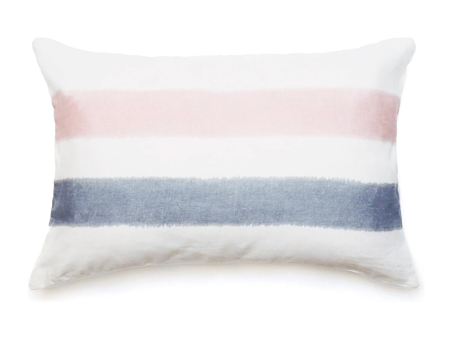 Housse de coussin 40x60 cm Aria lin lavé doublé coton Rose-Orage