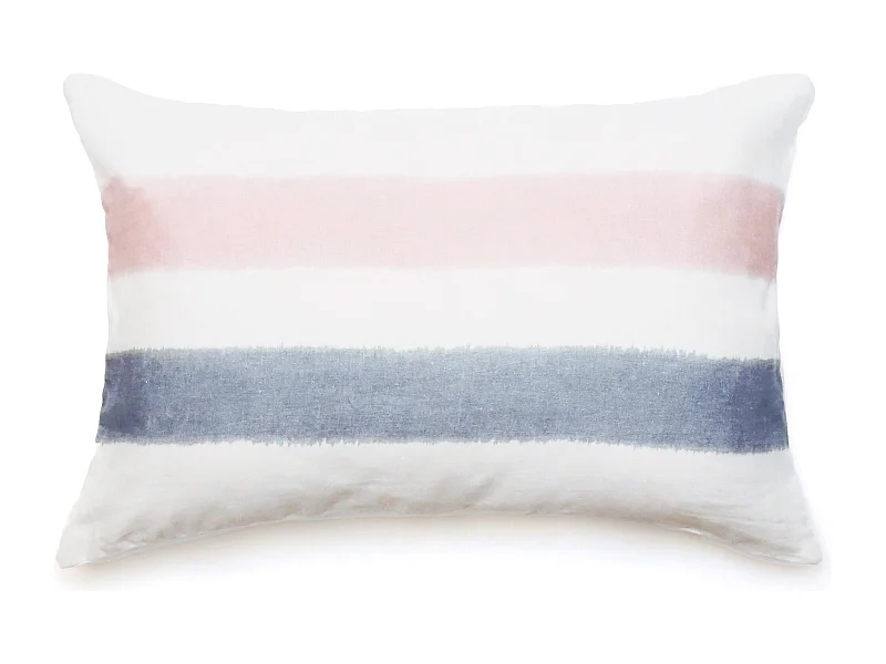 Housse de coussin 40x60 cm Aria lin lavé doublé coton Rose-Orage