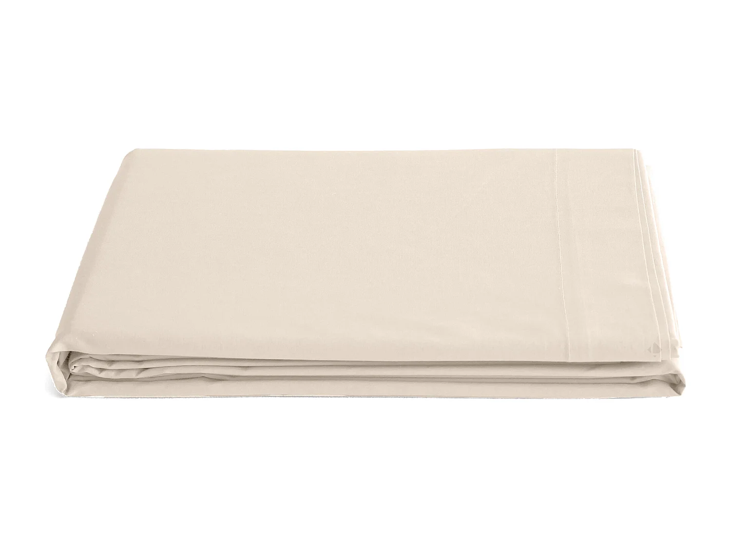 Drap plat 270x300 cm percale de coton MANOIR blanc Naturel