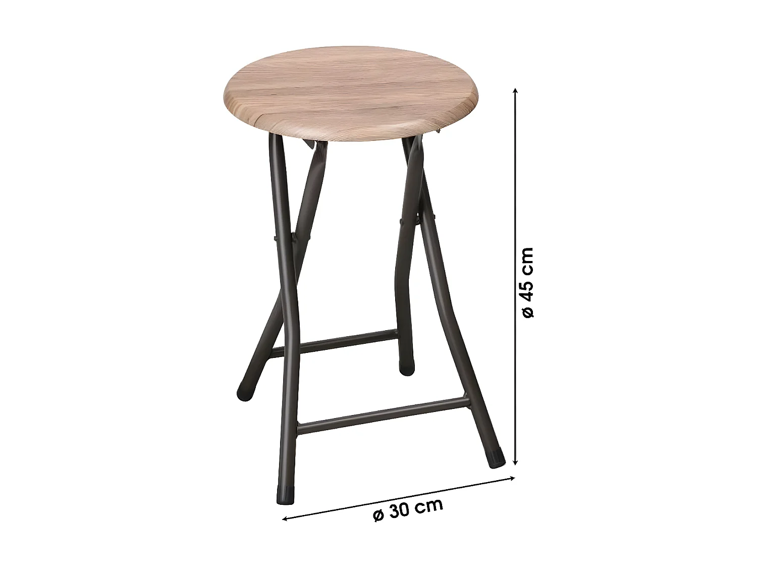 Tabouret Pliable Diam 30cm H45cm
