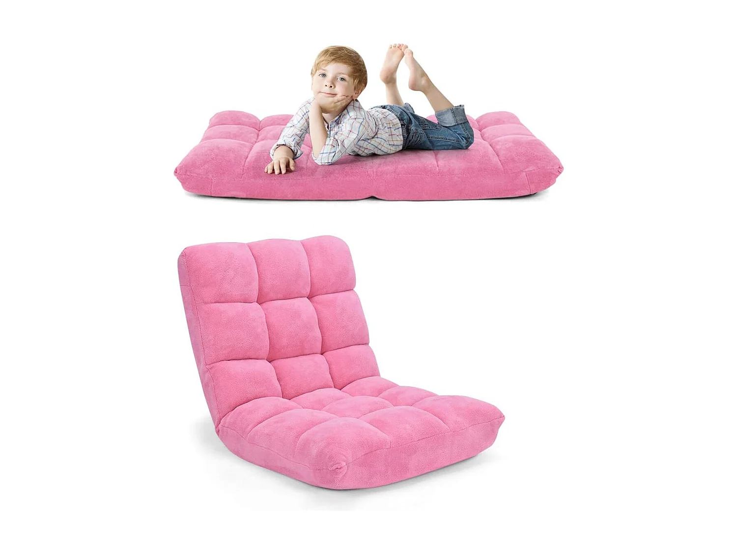 Canapé Paresseux Tatami Pliable Chaise de Plancher Coussin de Chaise de Lit Siège de Sol pour Maison, Bureau 105x56x15 CM