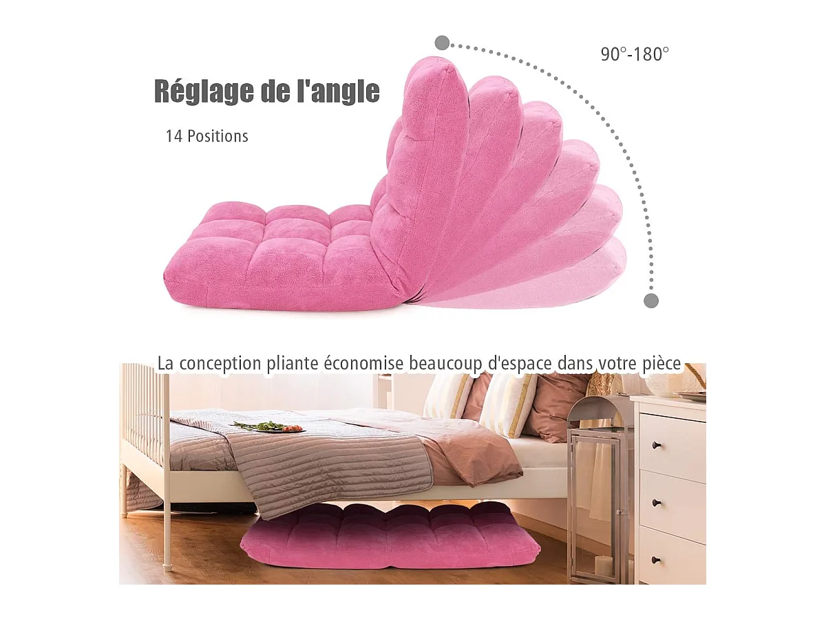 Luie bank opvouwbaar tatami vloerstoel bedstoel kussen vloerstoel voor thuis, kantoor 105x56x15 CM