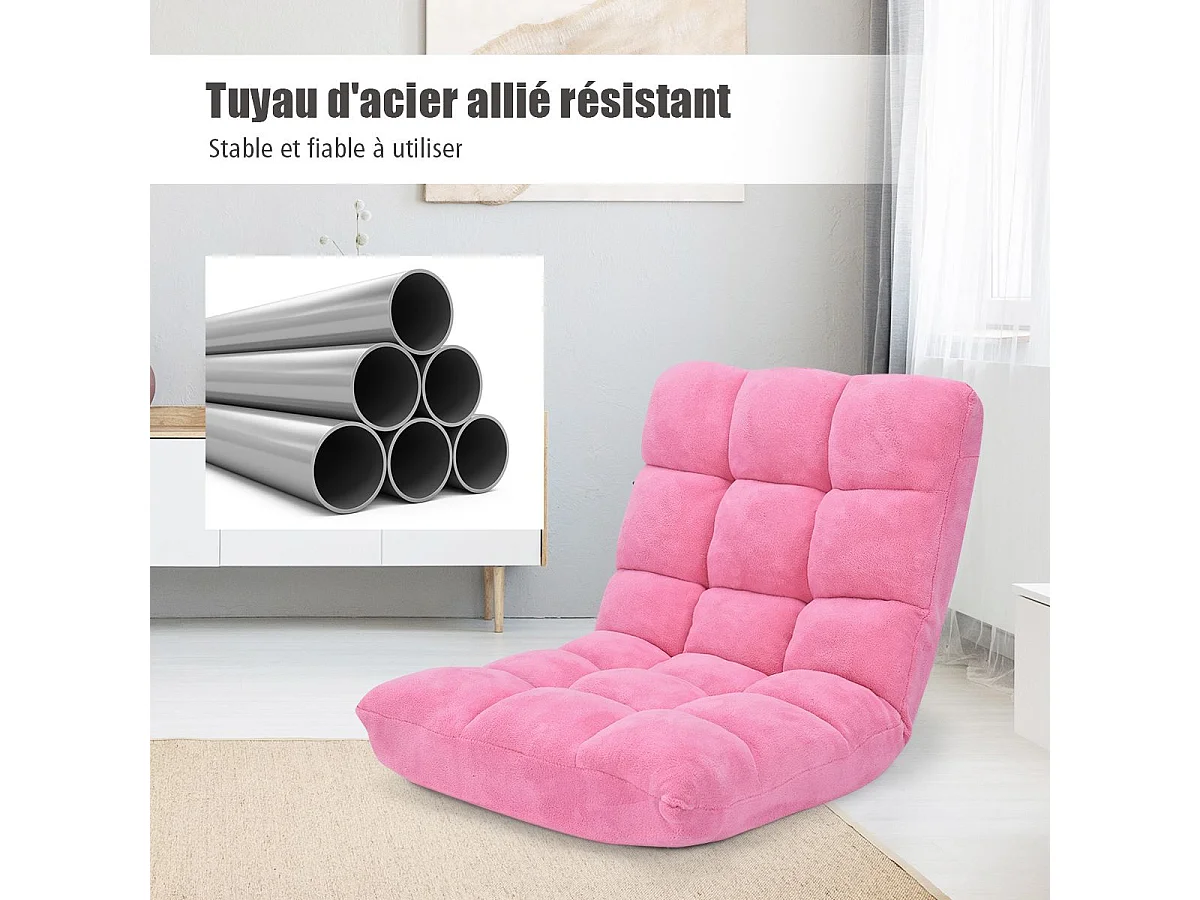 Canapé Paresseux Tatami Pliable Chaise de Plancher Coussin de Chaise de Lit Siège de Sol pour Maison, Bureau 105x56x15 CM