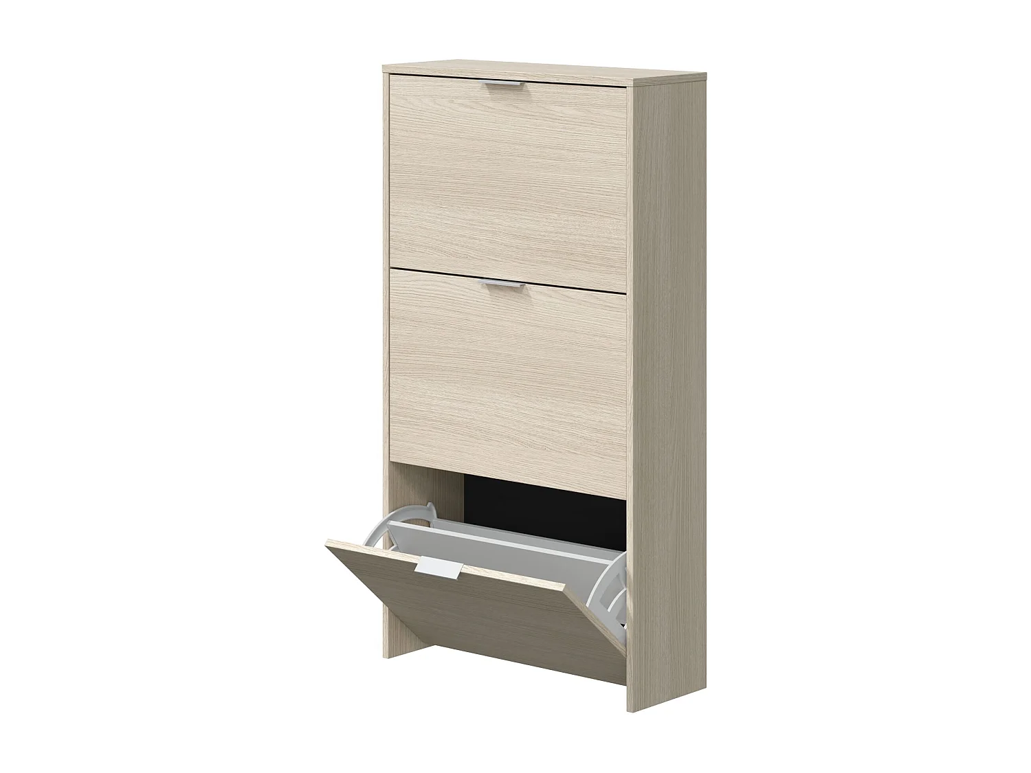 Meuble à chaussures avec 3 portes, capacité 18 paires - Naturel - MC81011