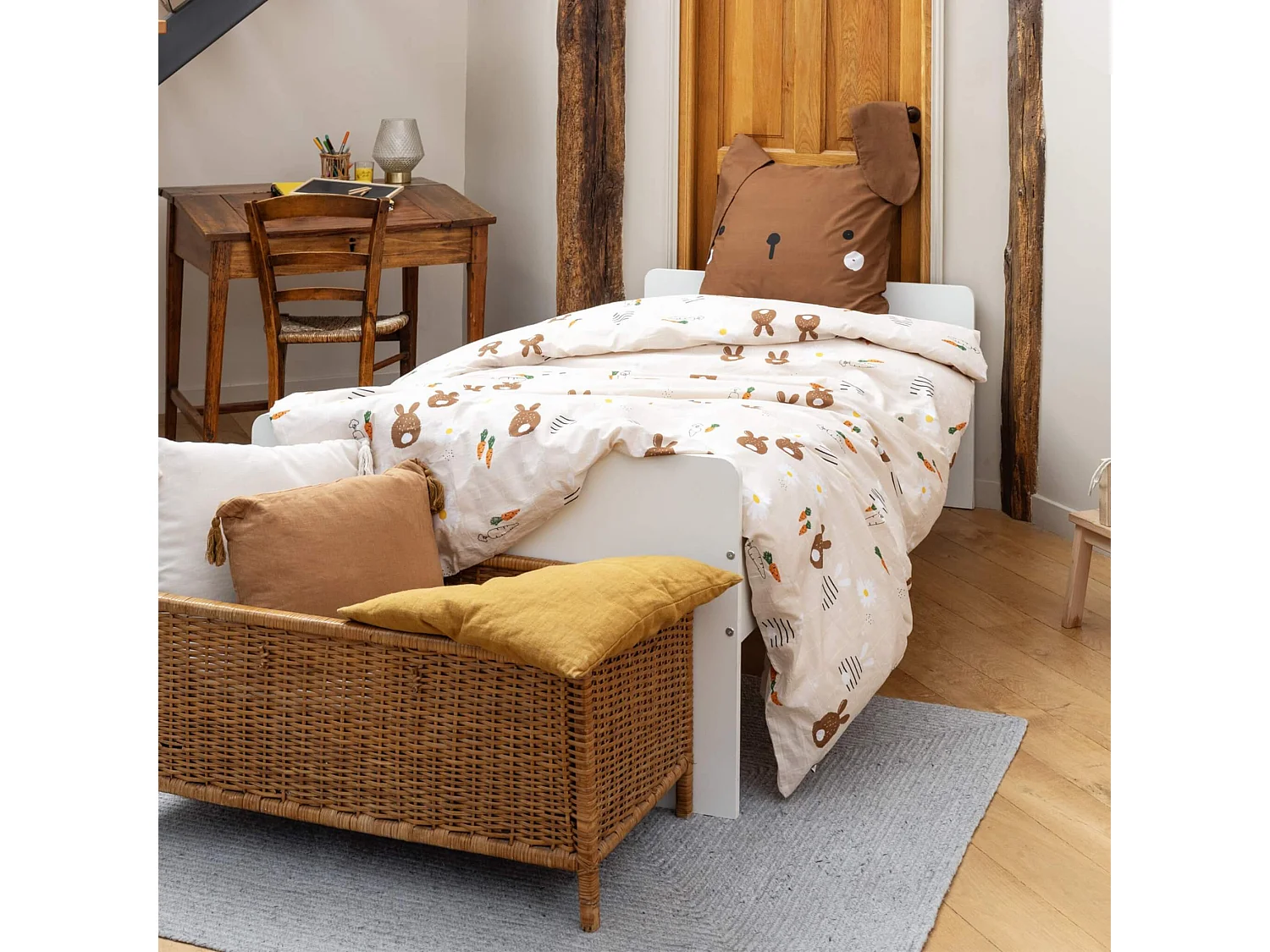 Parure de lit enfant lapin 140x200