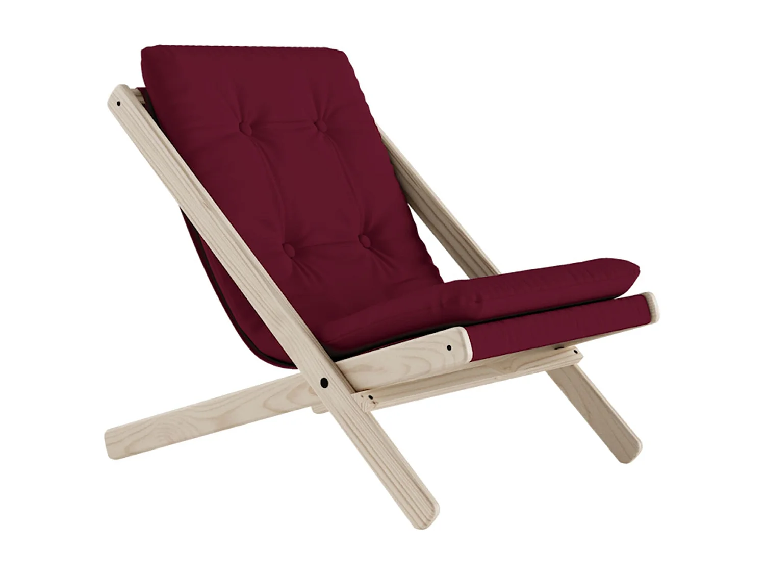 Fauteuil BOOGIE en tissu bordeaux