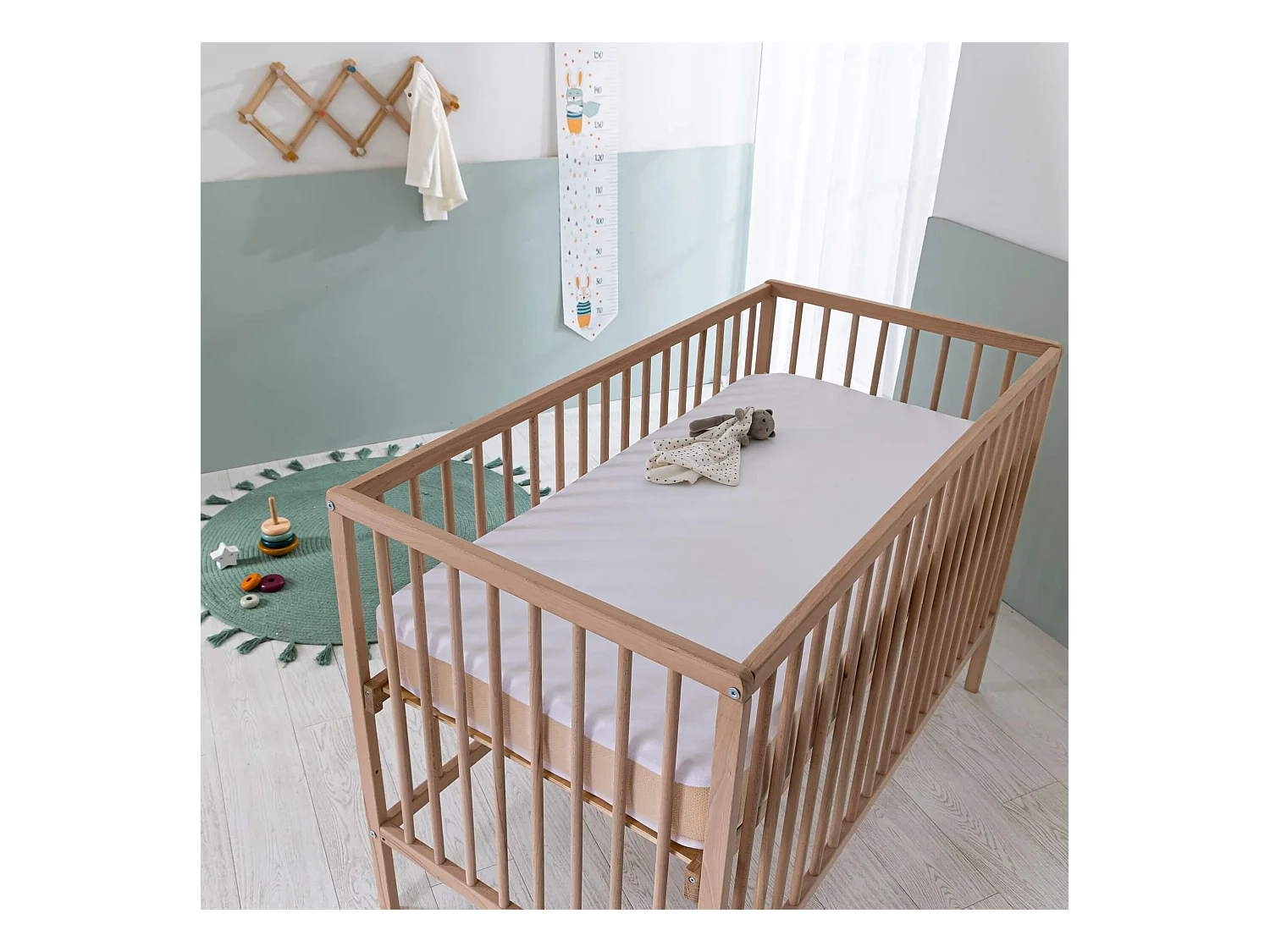 Protège matelas bébé molleton 100% coton bio imperméable - SOMEO 60x120