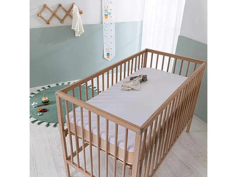 Protège matelas bébé molleton 100% coton bio imperméable - SOMEO 60x120