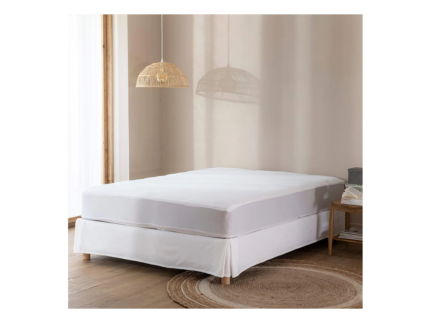 Protège matelas bouclette imperméable - bonnet 27 cm 90x200 - SERENITE