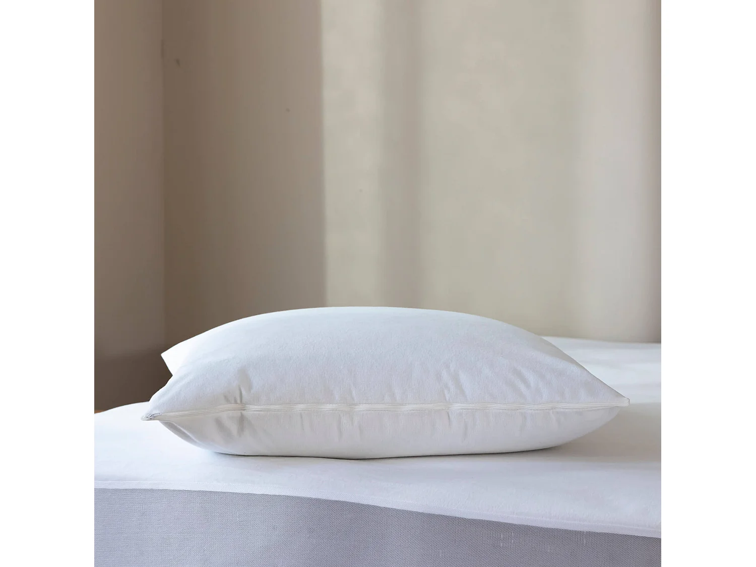 Pack protège matelas et protège oreillers molleton imperméable 100% coton bio - SOMEO 80x200 - LUNE