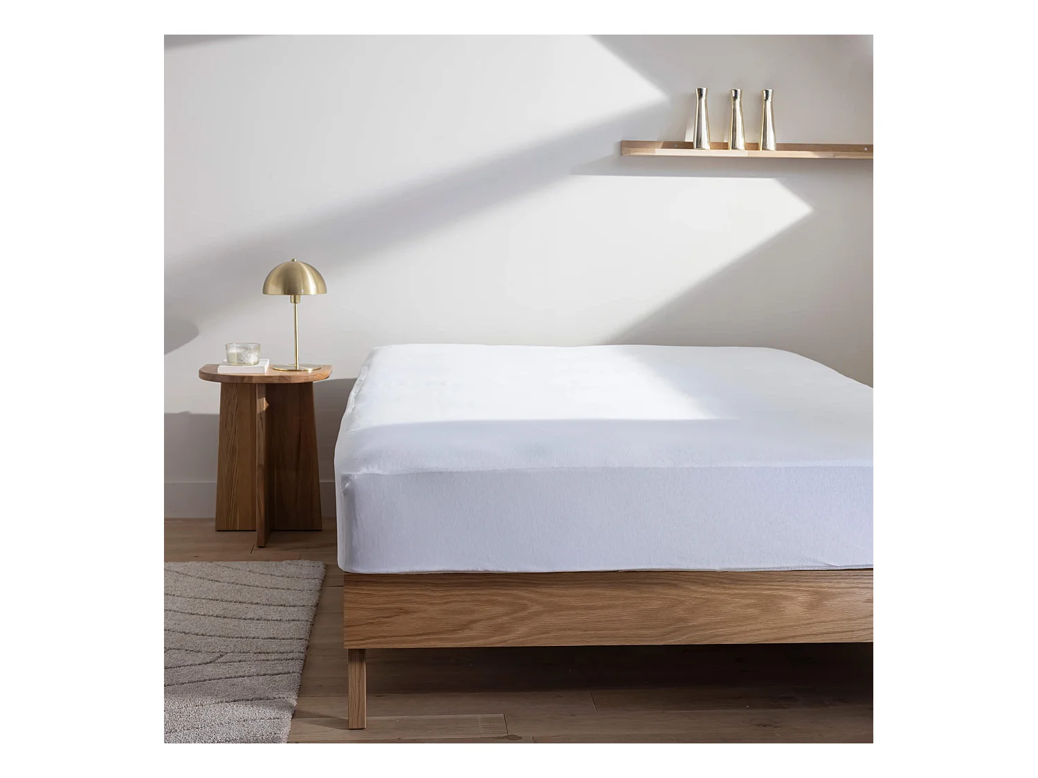 Pack protège matelas et protège oreillers molleton imperméable 100% coton bio - SOMEO 120x200 - LUNE