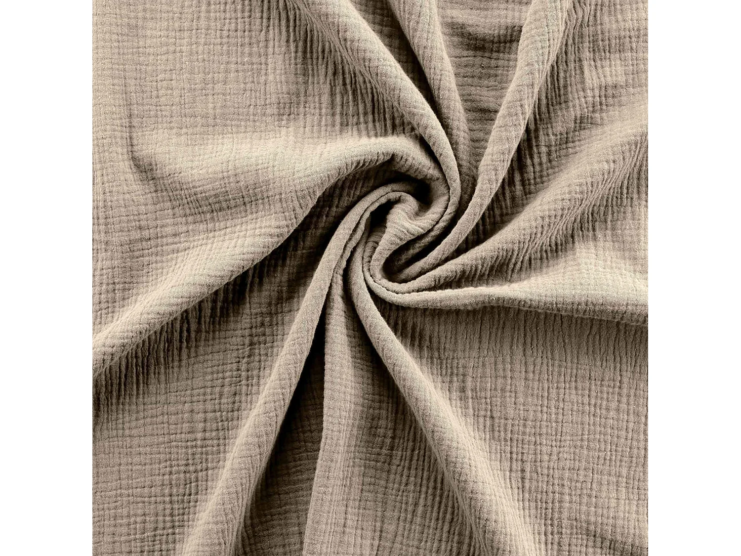 Parure Letto in Mussola di Cotone "Angélia" 140x200cm Sabbia - Morbidezza e Comfort