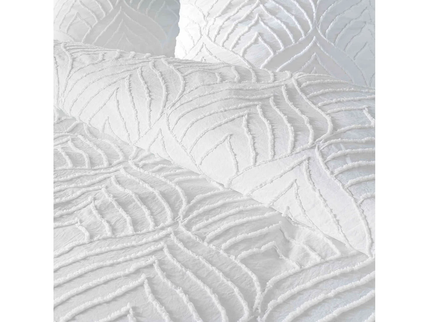 Parure de Lit 3 Pièces "Heltie" 260x240cm Blanc