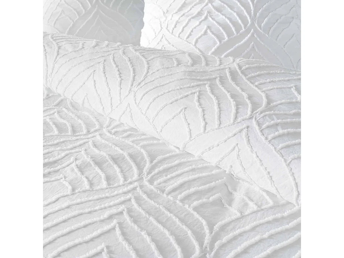 Bettwäsche-Set 3-teilig "Heltie" 260x240cm Weiß Mikrofaser Weich und Atmungsaktiv