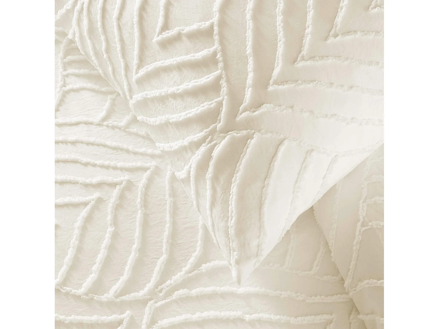 Parure de Lit 3 Pièces "Heltie" 240x220cm Ivoire