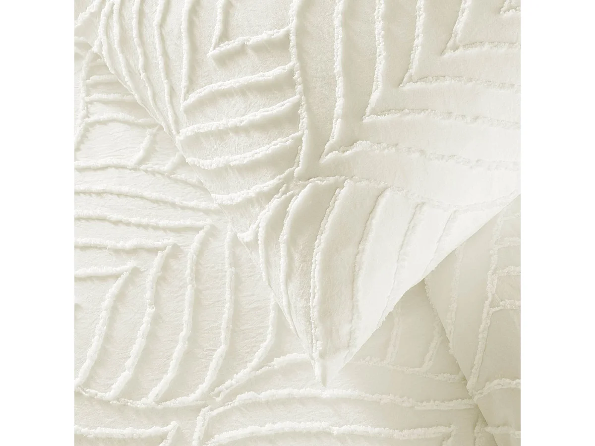 Beddengoed Set 3-delig "Heltie" 240x220cm Ivoor Microvezel Getuft Zacht en Ademend