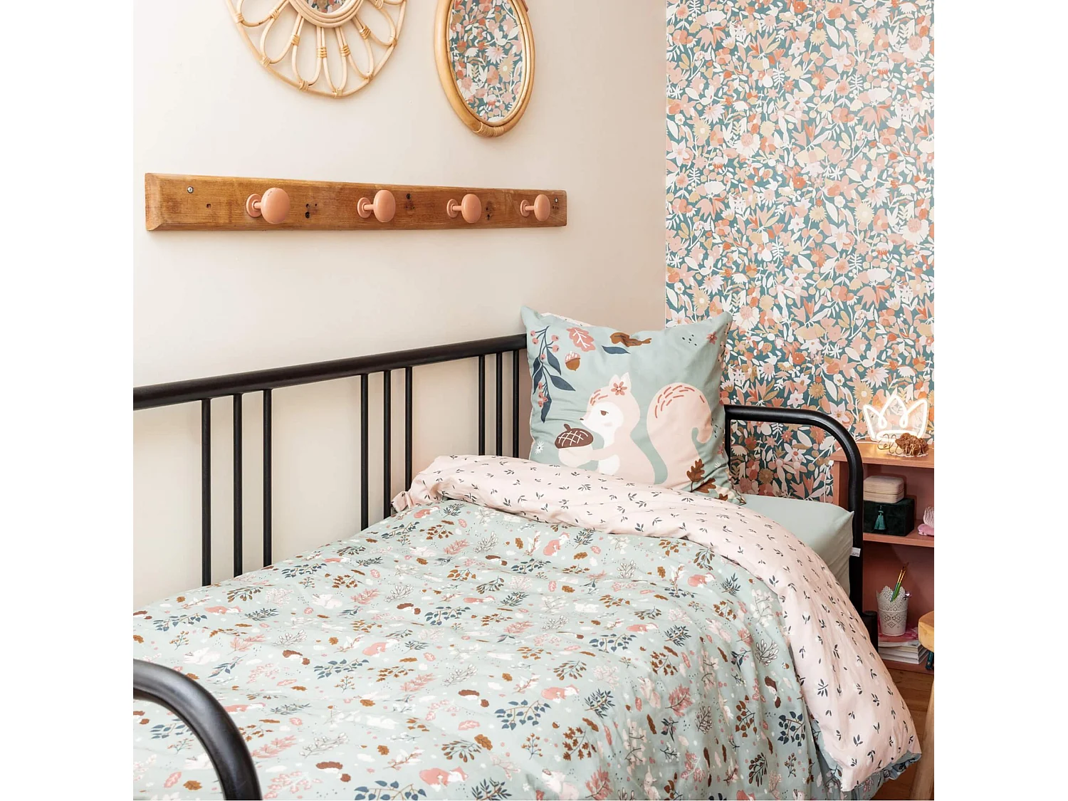 Parure de lit enfant écureuil 140x200