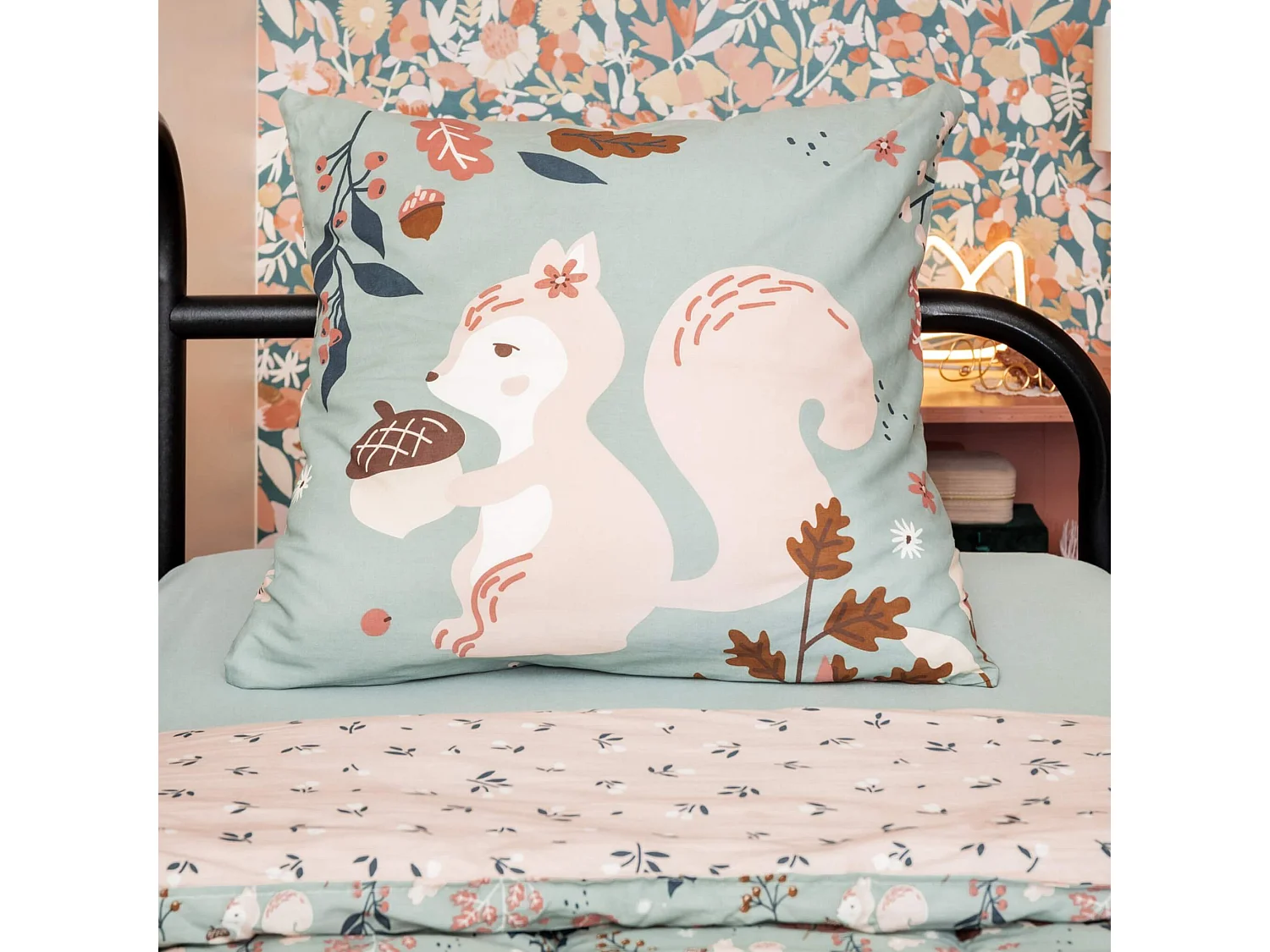 Parure de lit enfant écureuil 140x200