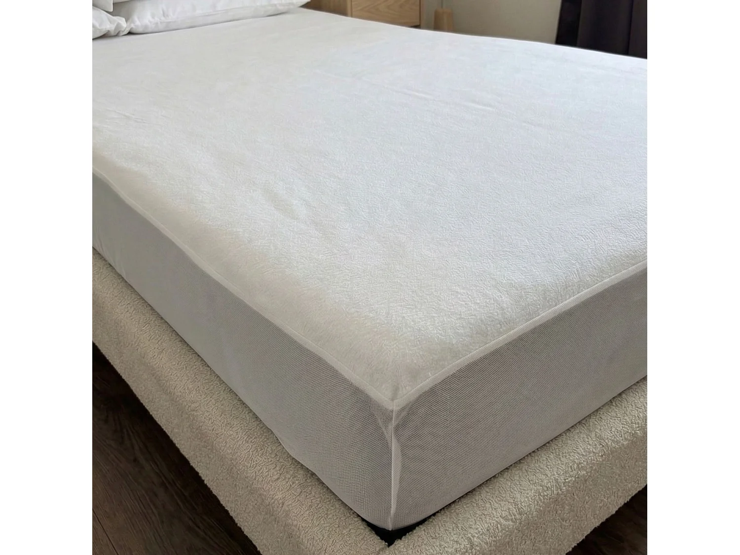 Protège matelas bouclette imperméable - bonnet 27 cm 160x200 - SERENITE