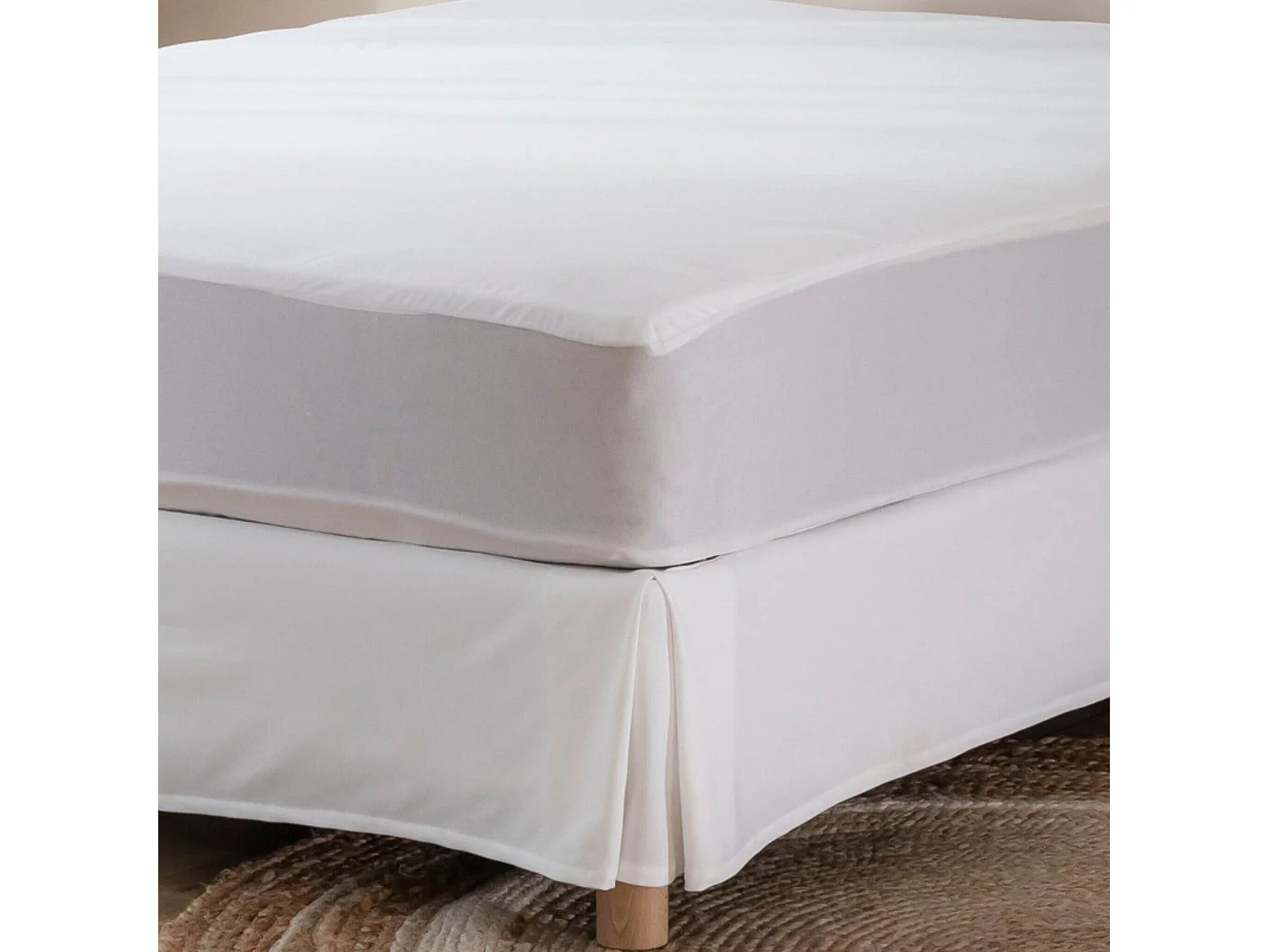 Pack protège matelas et protège oreillers bouclette imperméable 120x200 - SERENITE