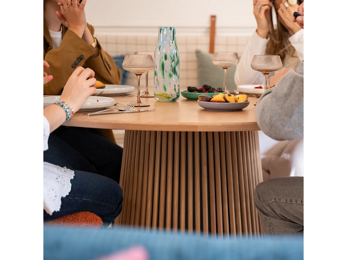 Table à manger ronde en bois 4 personnes - diamètre 120 cm - Ada