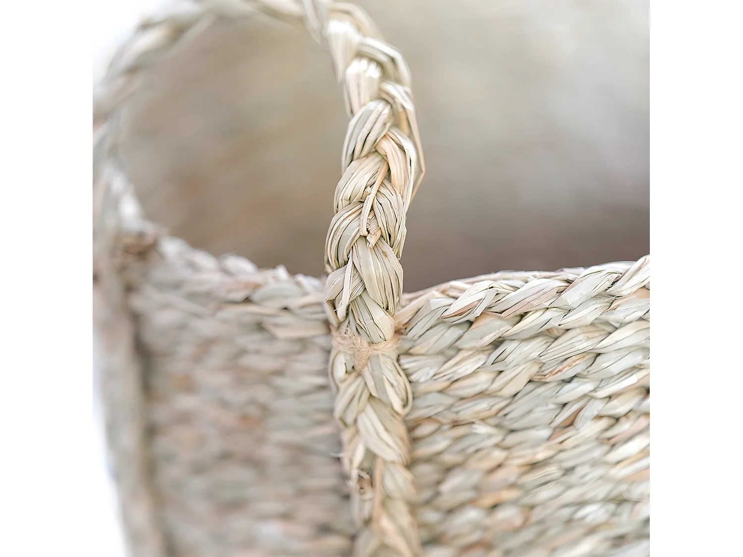 Cesto de Fibras Naturales con Asas - 30x30CM - Taral