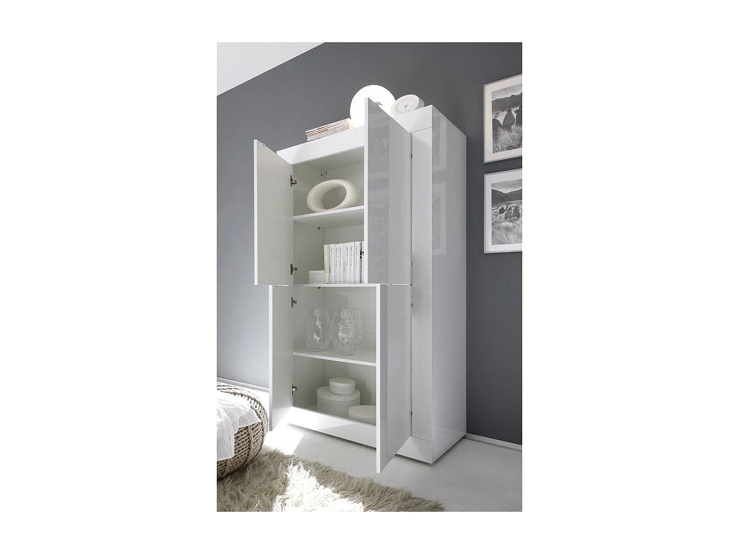 Meuble 4 Portes en Bois L101,4 cm - Initial