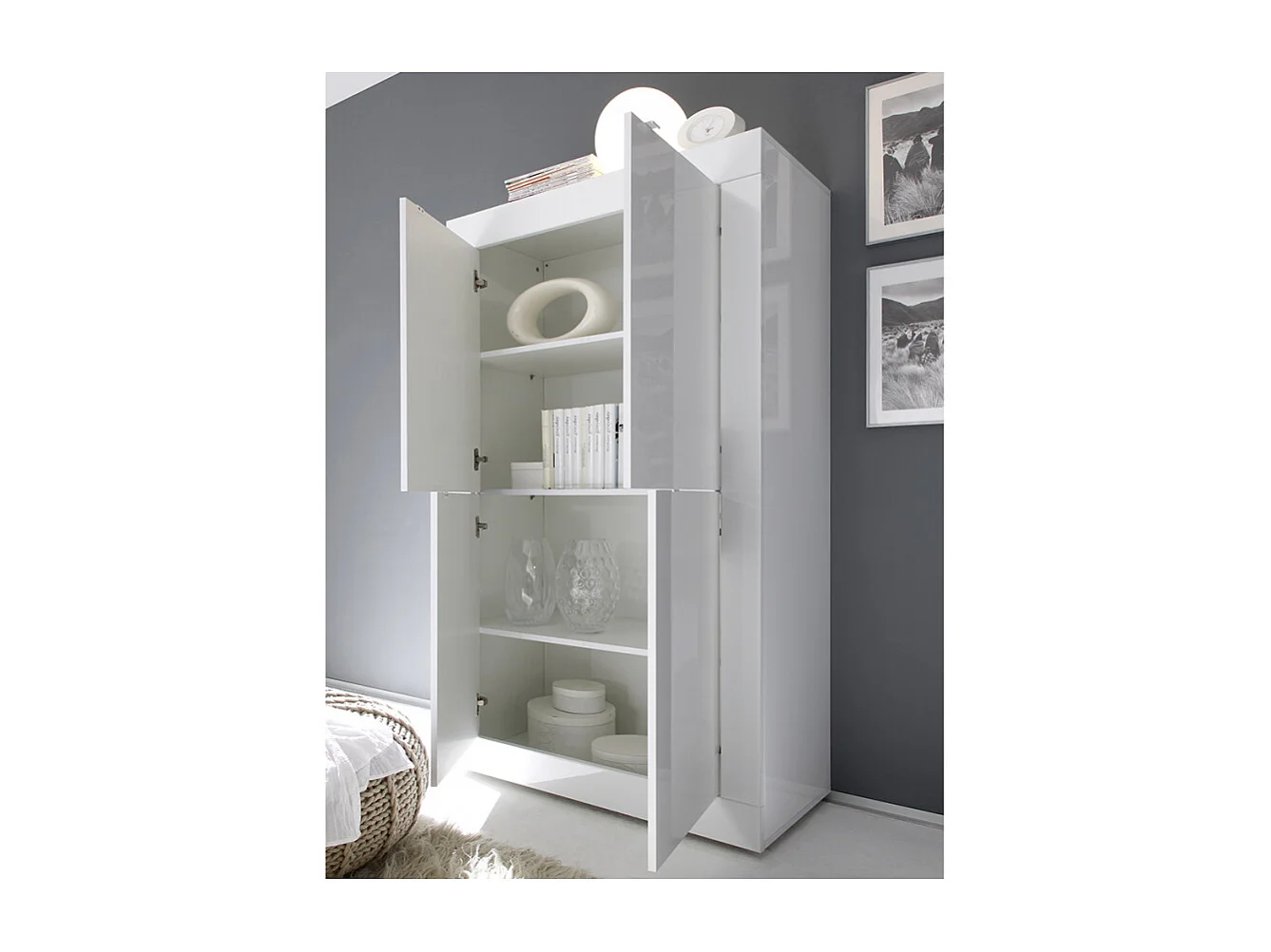 Meuble 4 Portes en Bois L101,4 cm - Initial