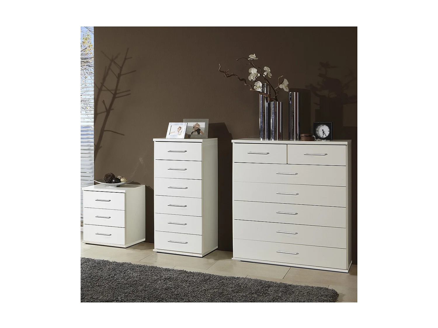 Chiffonnier 6 tiroirs - L46 x H106 cm