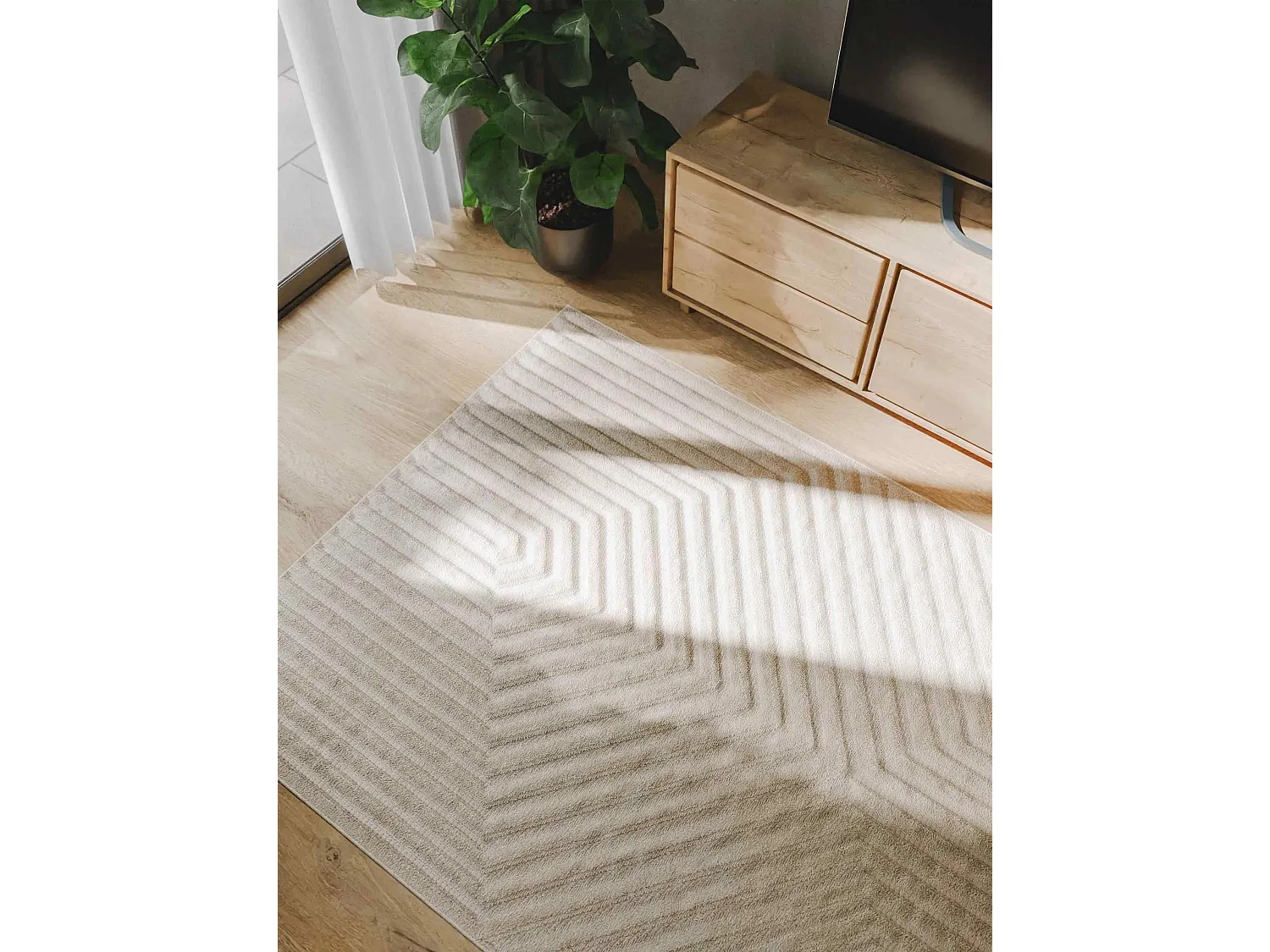 Tapis Leo Crème 140x200 cm
