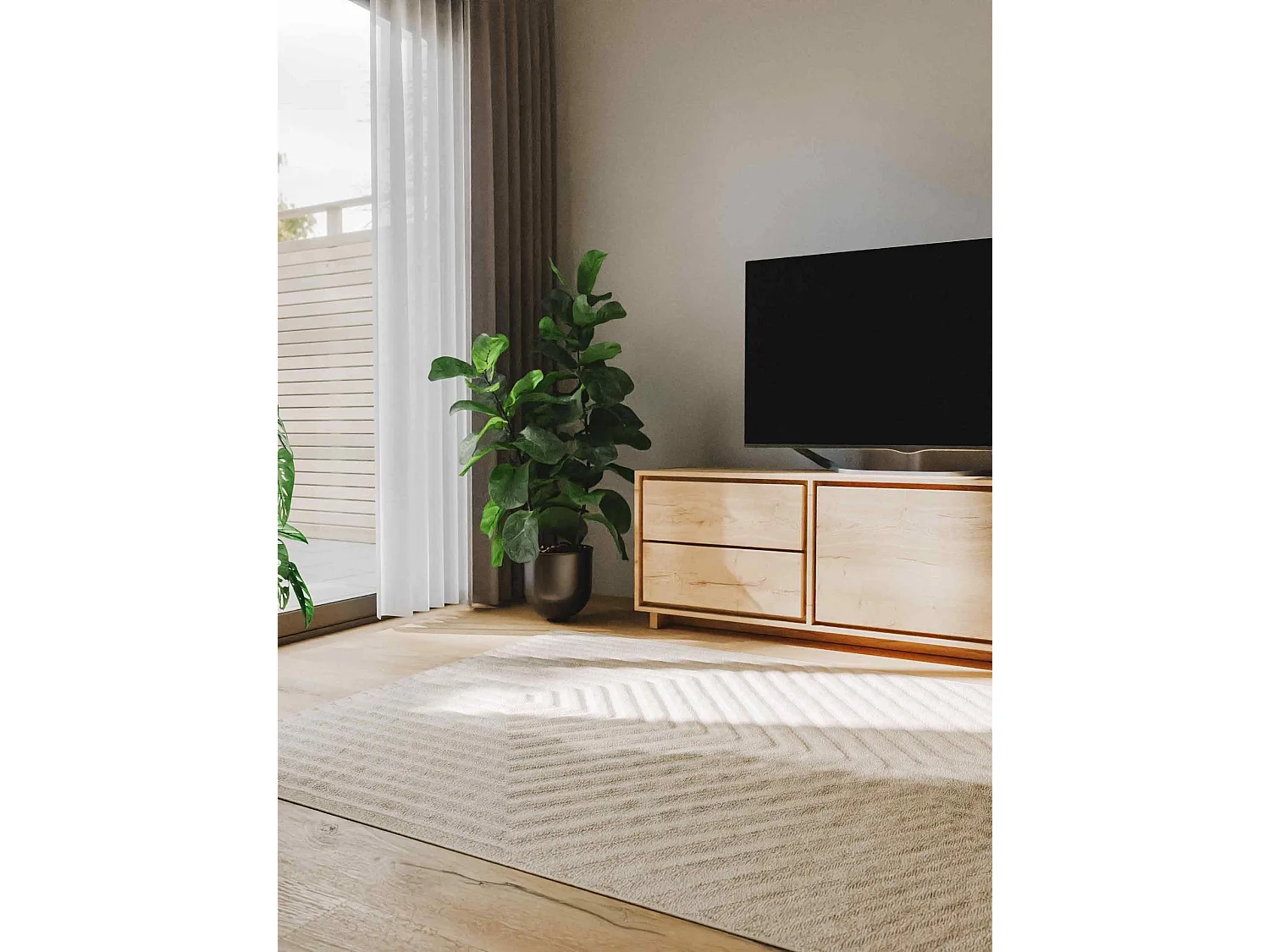 Tapis Leo Crème 240x340 cm