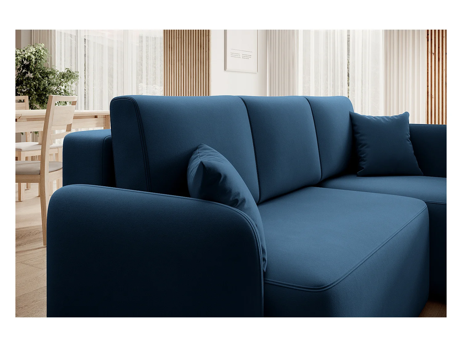 Hoekbank Sergy L/Stof-Blauw