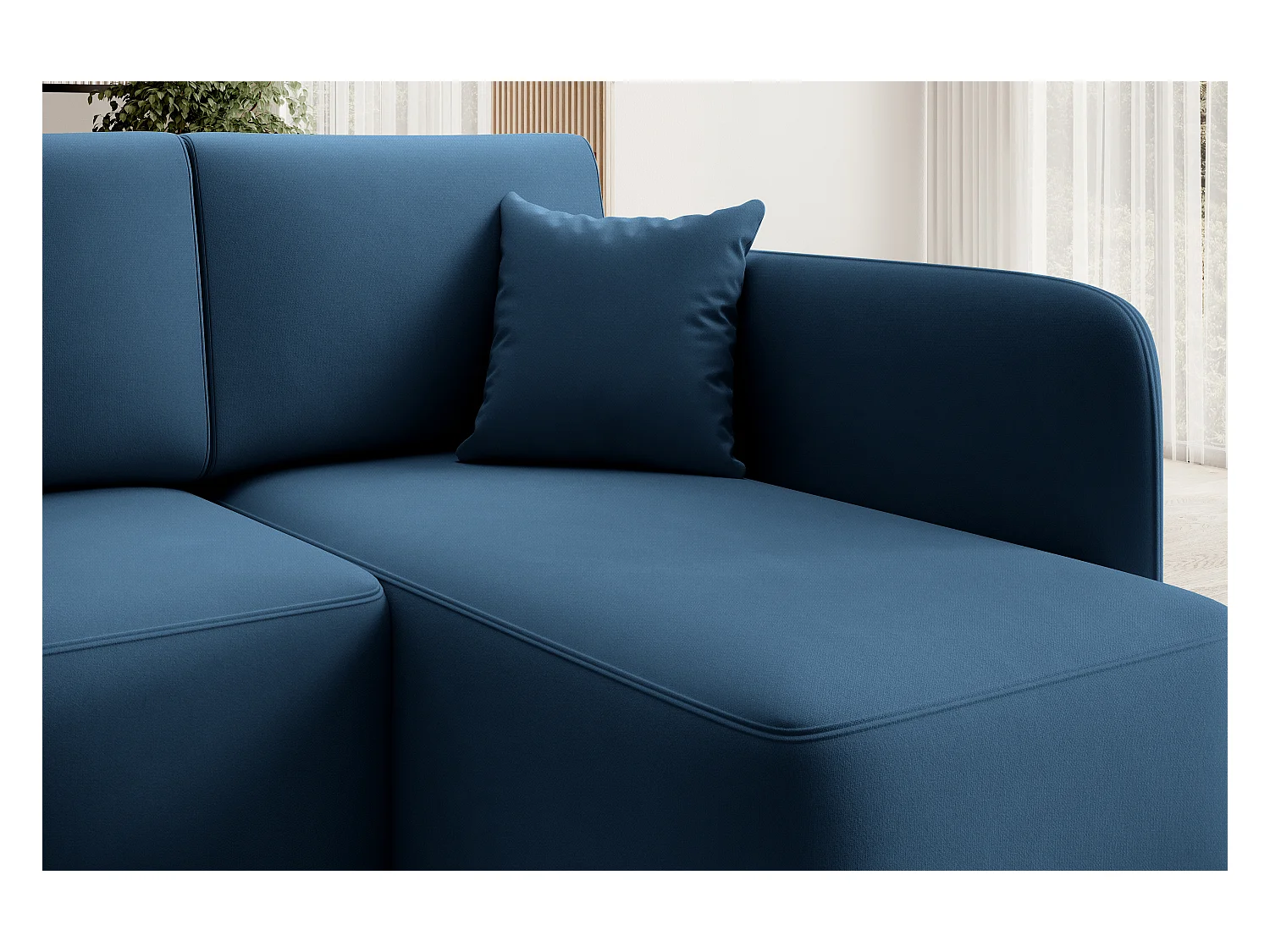 Hoekbank Sergy L/Stof-Blauw