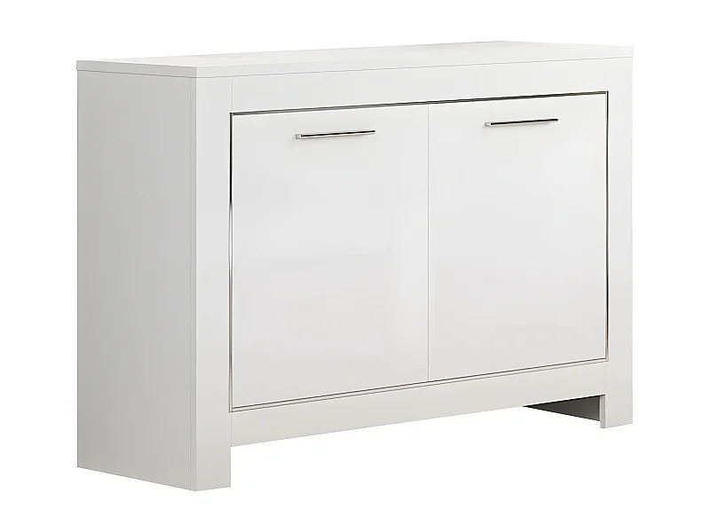DENAE - Buffet 2 Portes L112cm Laqué Blanc Brillant