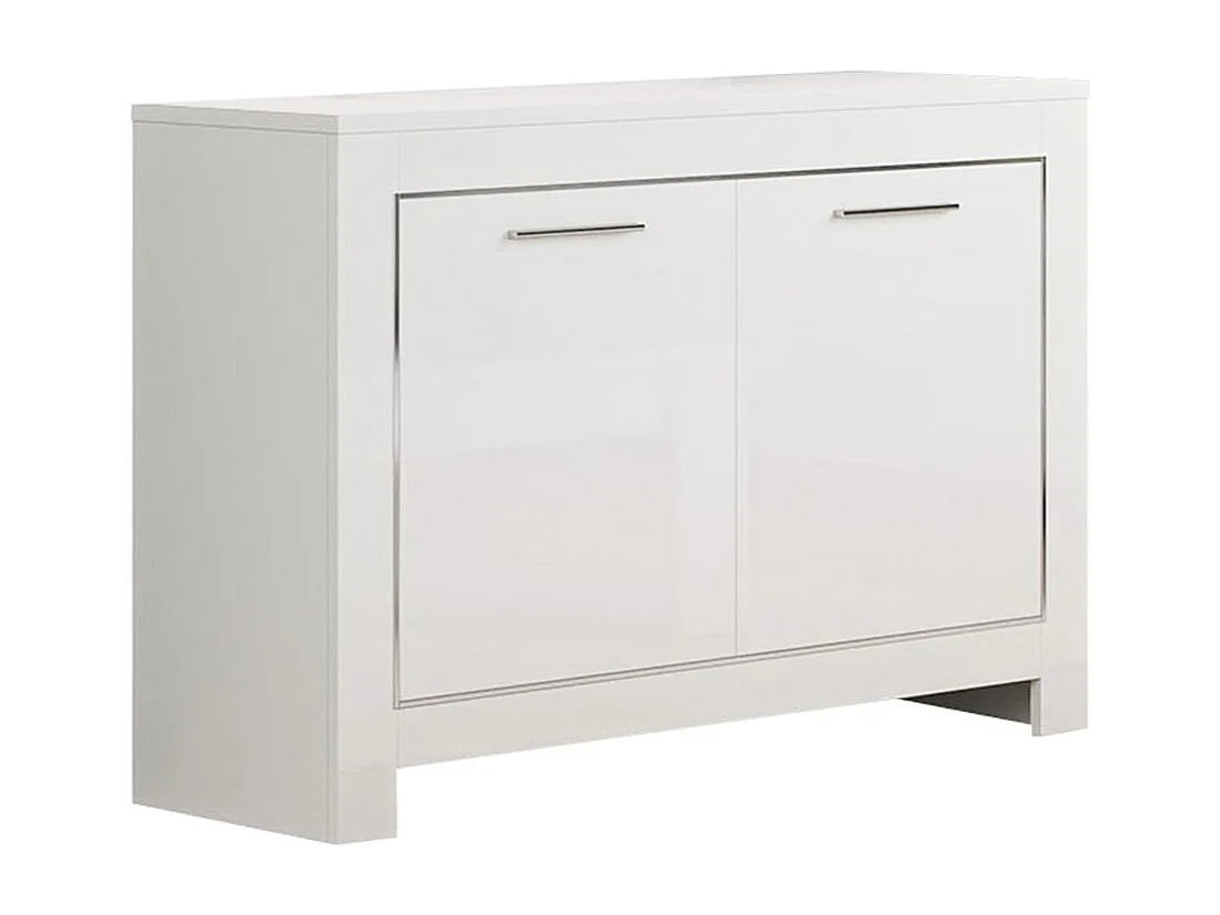 DENAE - Buffet 2 Portes L112cm Laqué Blanc Brillant