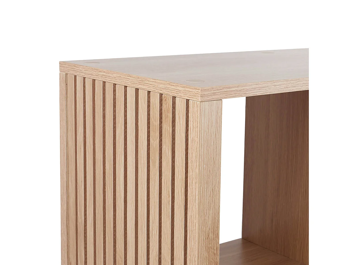 PAJAN - Rangement 9 Cases Effet Bois avec Tasseaux