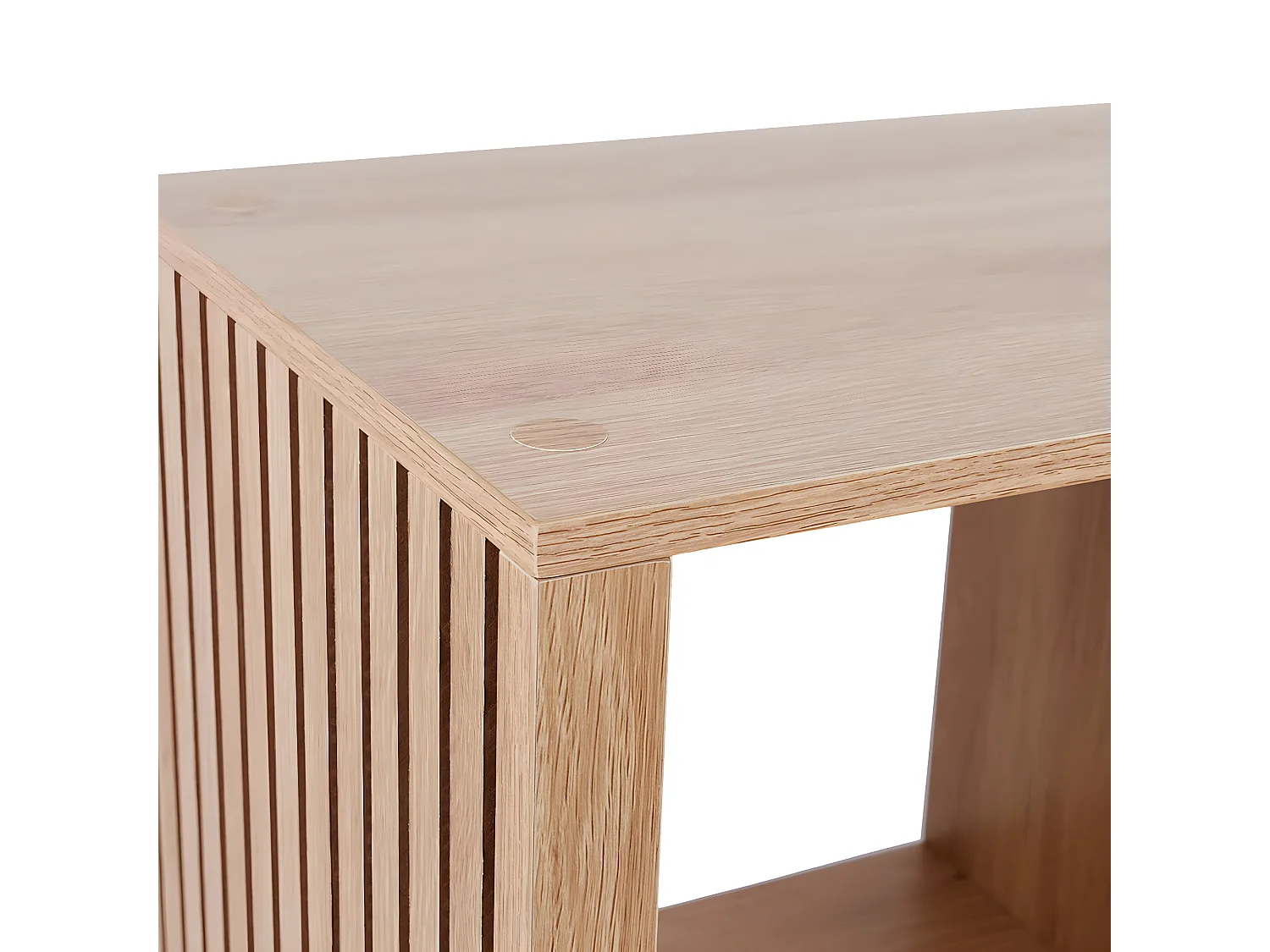 PAJAN - Rangement 4 Cases Effet Bois avec Tasseaux