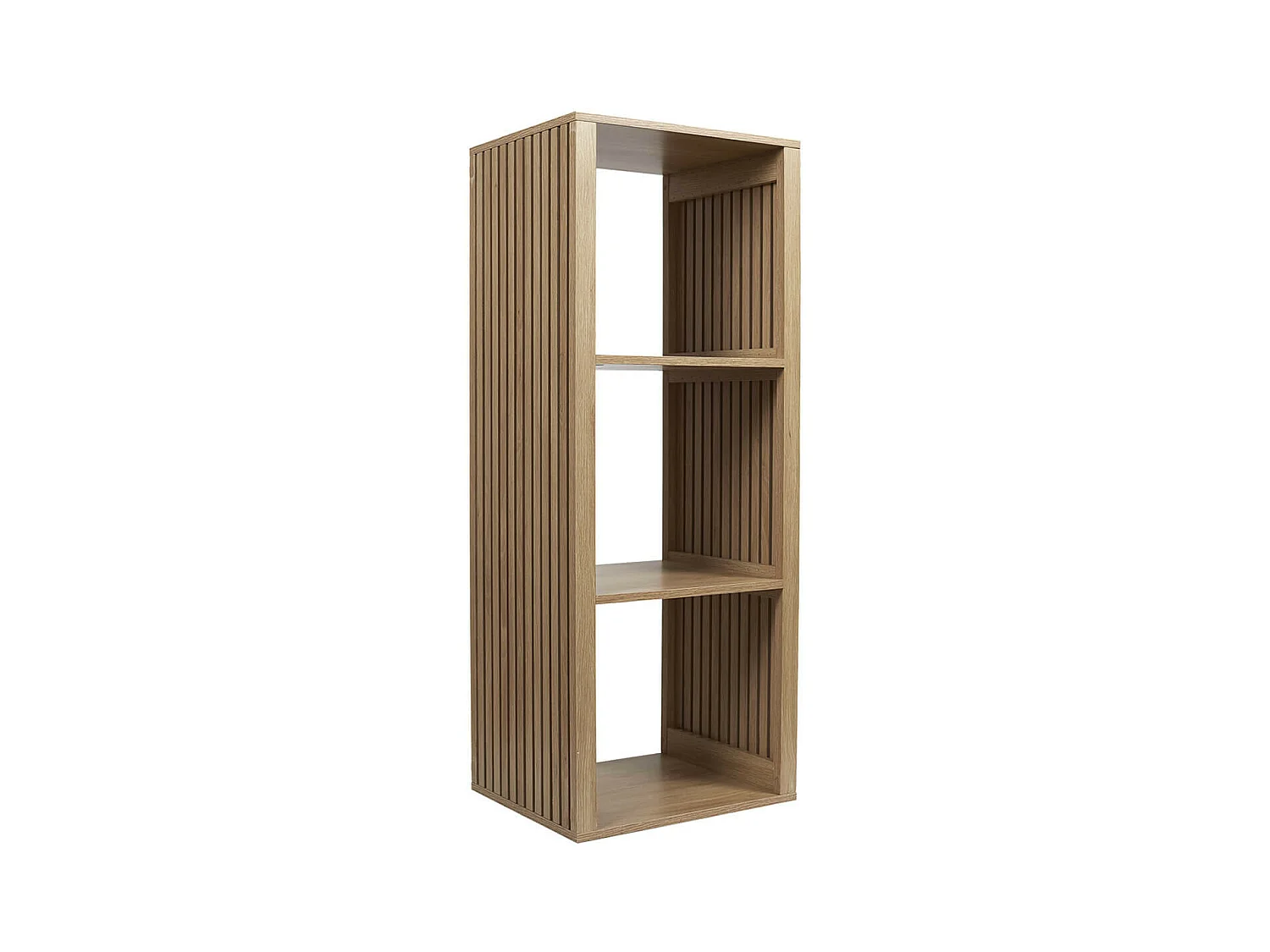 PAJAN - Rangement 3 Cases Effet Bois avec Tasseaux