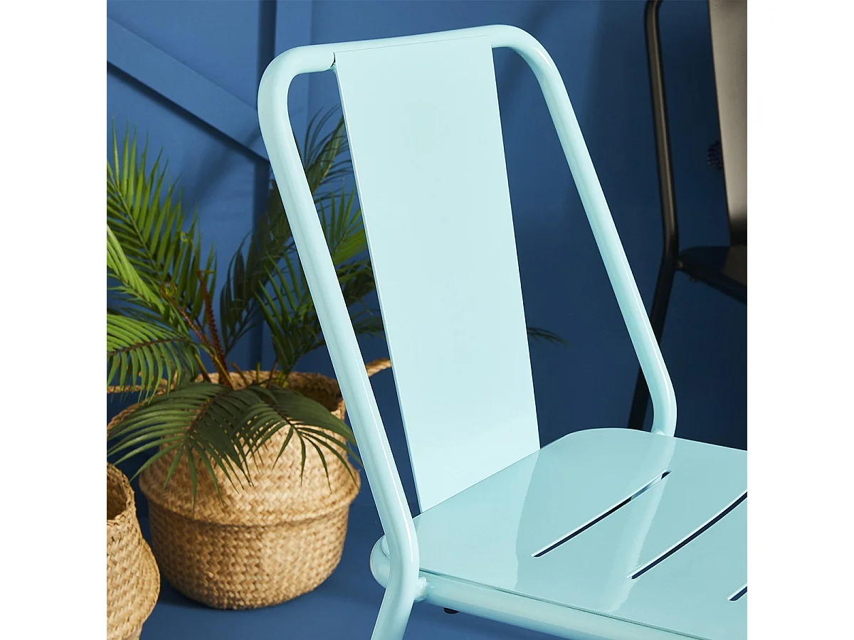 Lot de 2 Chaises en métal indus Achille