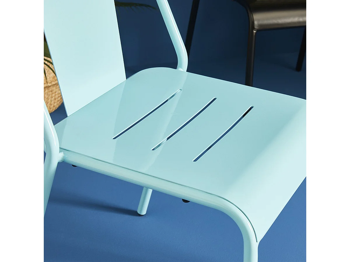 Lot de 2 Chaises en métal indus Achille