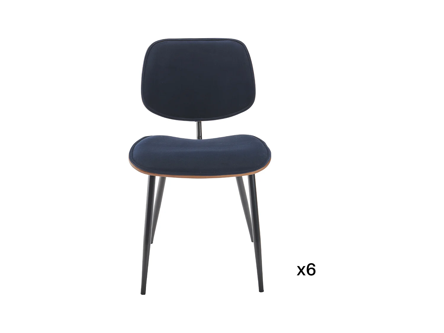 Lot de 6 chaises en velours Olympia