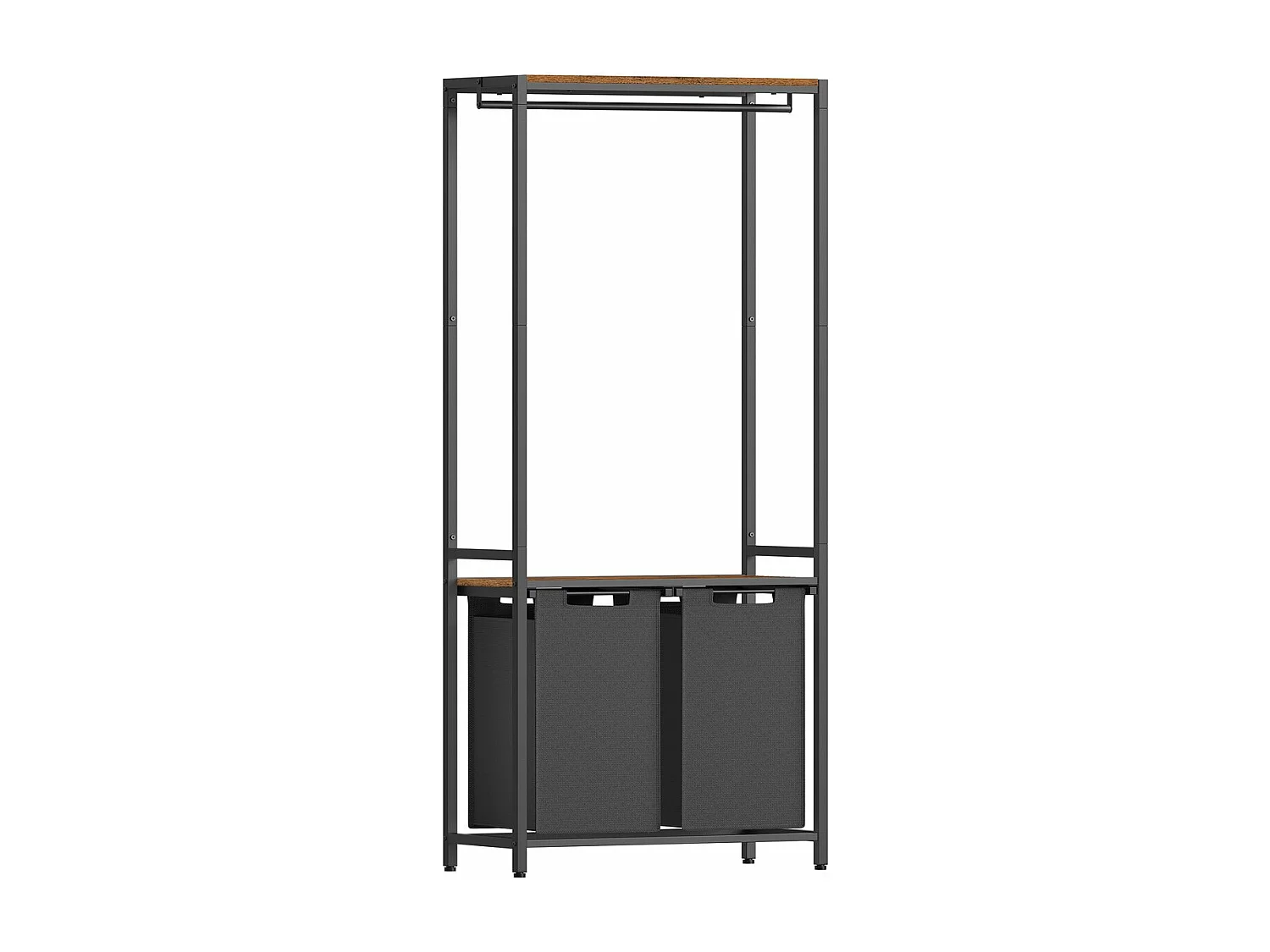 Badezimmerschrank mit integriertem Wäschekorb - H175 cm