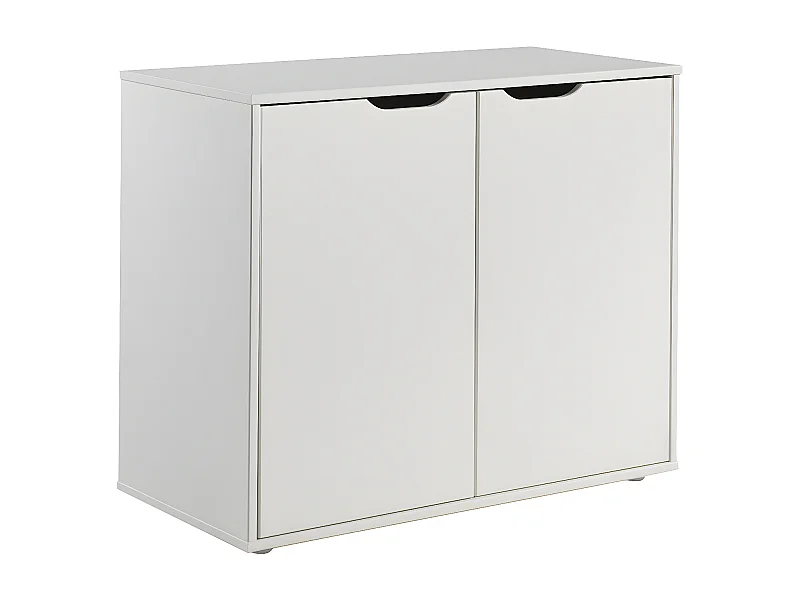 SLEEPY - Rangement 2 Portes Blanc Compatible Lits Mezzanine ou Mi-Haut