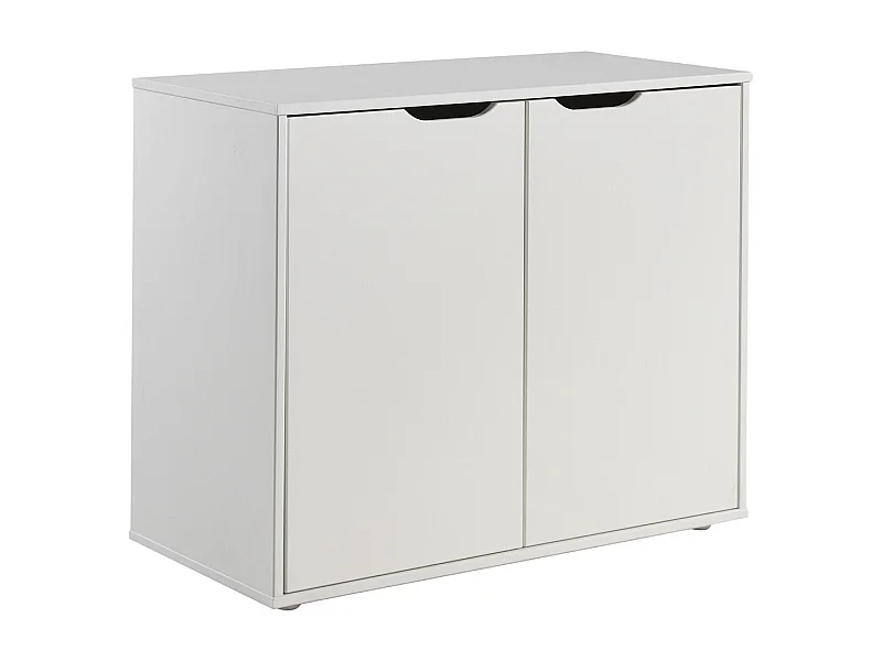 SLEEPY - Rangement 2 Portes Blanc Compatible Lits Mezzanine ou Mi-Haut