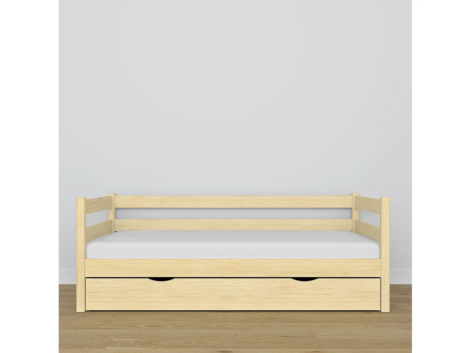 Lit banquette en bois - avec tiroir N01 Pin Clair 100x200