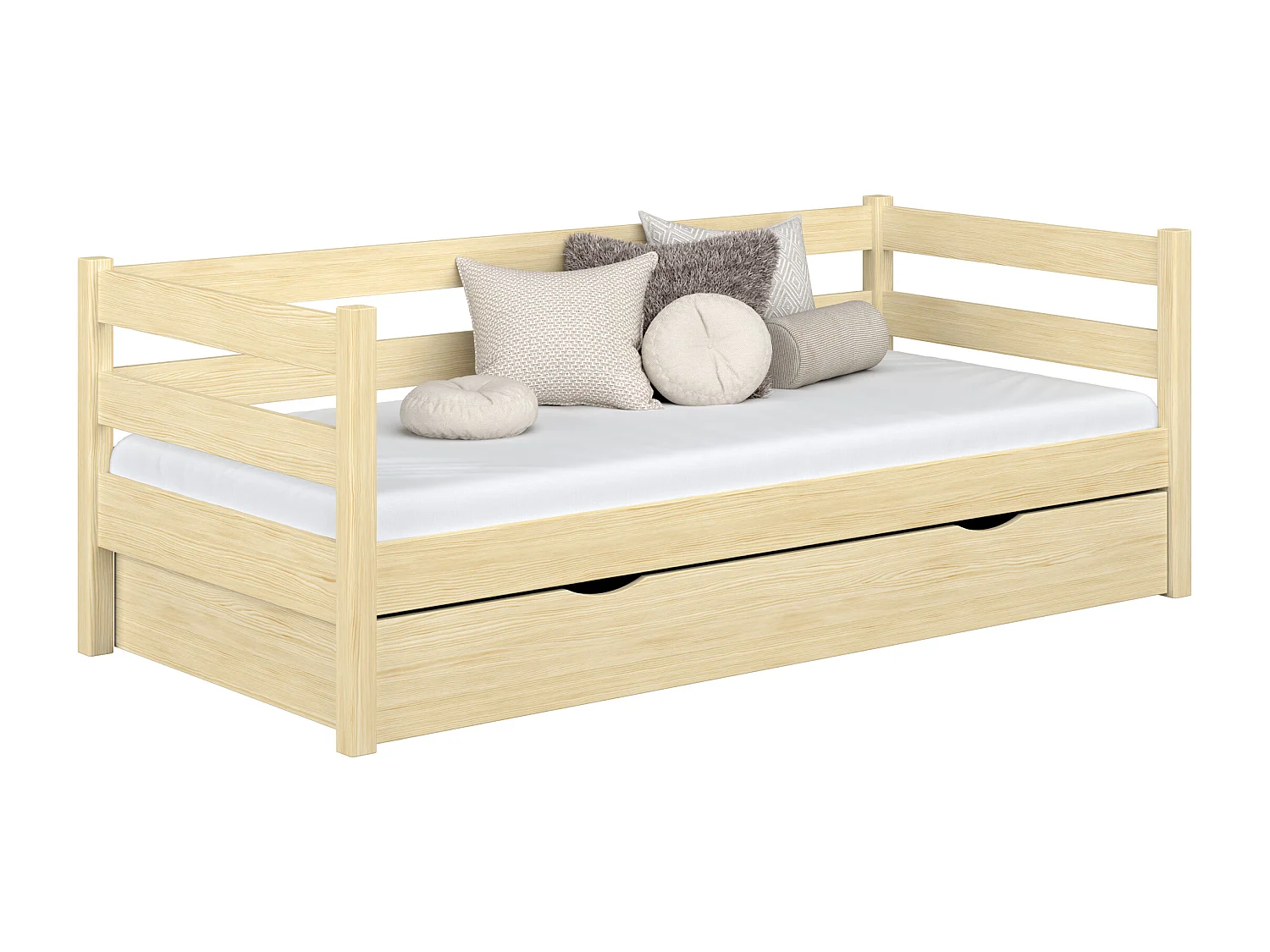 Lit banquette en bois - avec tiroir N01 Pin Clair 80x200