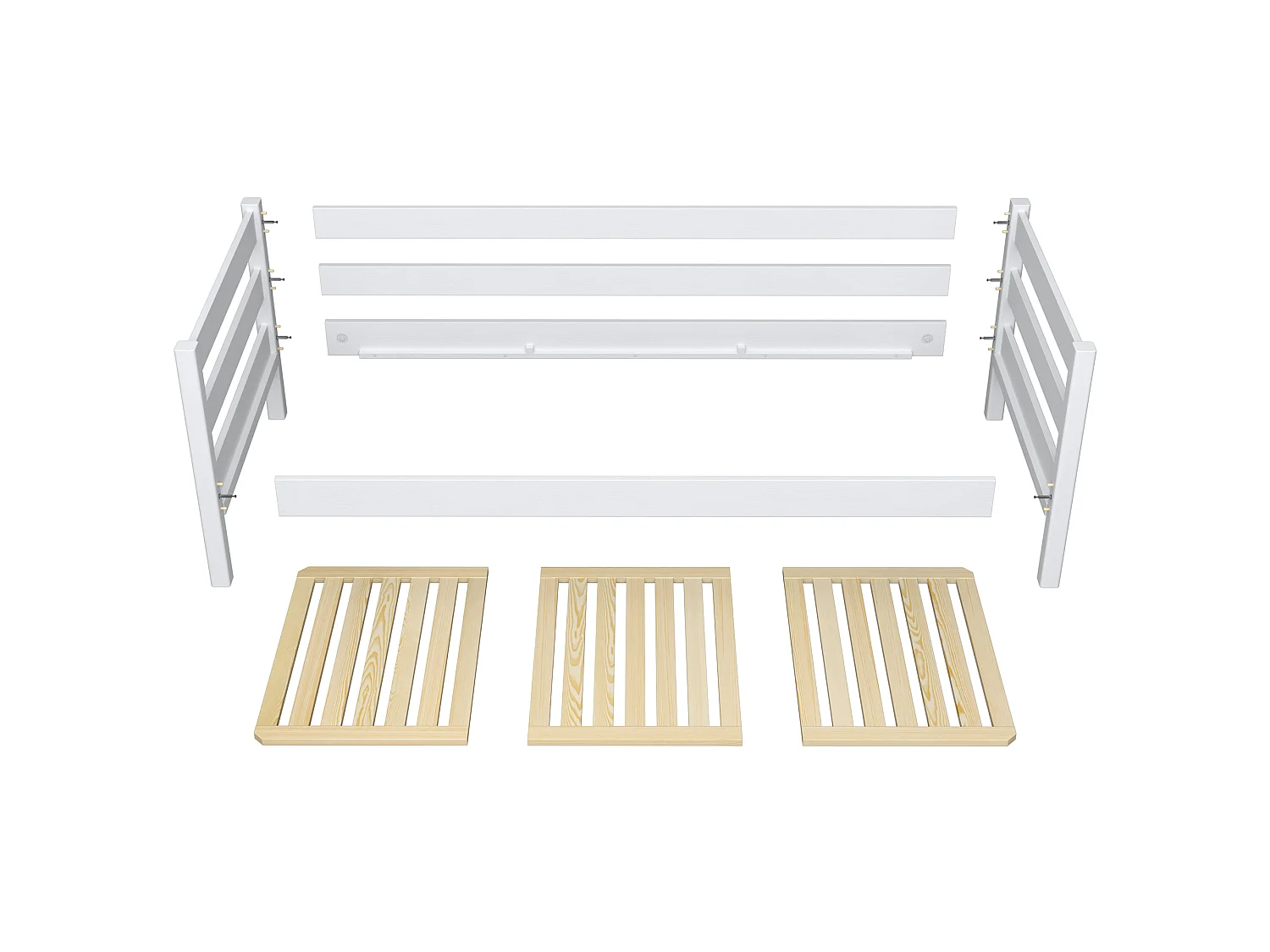Lit banquette en bois - avec tiroir N01 Pin Clair 90x180